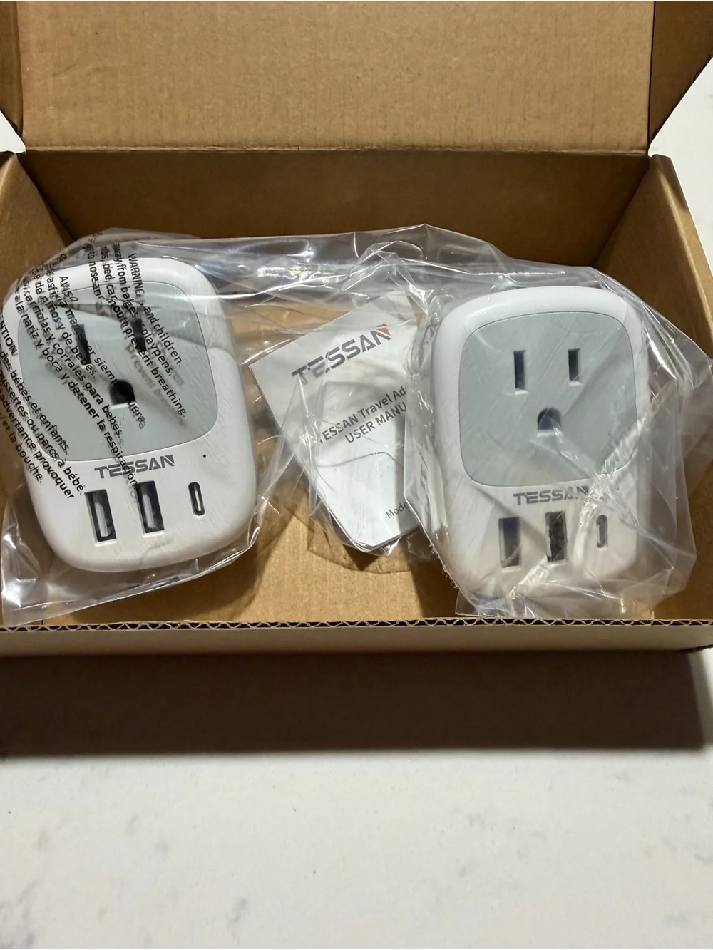 Gray USB European Wall Charger Adapter with Dual USB Ports (2-Pack) C5
